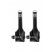 Черные подвесы с белой строчкой - Pecado - купить с доставкой в Волгограде