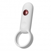 Белое эрекционное виброкольцо с пультом ДУ - Youvic - в Волгограде купить с доставкой