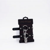 Черно-красные кожаные оковы - Crazy Handmade - купить с доставкой в Волгограде