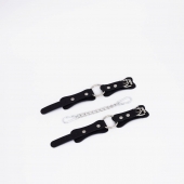 Черные кожаные наручники с кольцом - Crazy Handmade - купить с доставкой в Волгограде