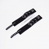 Черные кожаные оковы Sex - Crazy Handmade - купить с доставкой в Волгограде