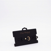 Черный кожаный ошейник с золотистой фурнитурой - Crazy Handmade - купить с доставкой в Волгограде