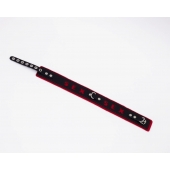 Черно-красный ошейник Sex - Crazy Handmade - купить с доставкой в Волгограде