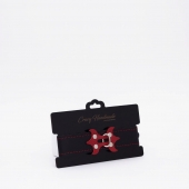 Черный ошейник с красным декором и строчкой - Crazy Handmade - купить с доставкой в Волгограде