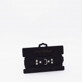 Черный ошейник из высококачественной натуральной кожи - Crazy Handmade - купить с доставкой в Волгограде