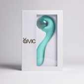 Бирюзовый вибромассажёр с деликатными токами - Youvic - купить с доставкой в Волгограде