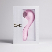 Розовый вибромассажёр с деликатными токами - Youvic - купить с доставкой в Волгограде