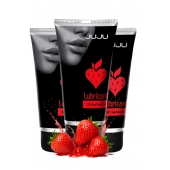 Набор из 3 съедобных лубрикантов JUJU со вкусом клубники - JuJu - купить с доставкой в Волгограде
