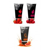 Набор из 3 съедобных лубрикантов JUJU (клубника, малина, грейпфрут) - JuJu - купить с доставкой в Волгограде