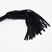 Черный кожаный флоггер - 45 см. - Crazy Handmade - купить с доставкой в Волгограде