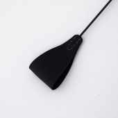 Стек с широким черным кожаным наконечником и металлической ручкой - 67 см. - Crazy Handmade - купить с доставкой в Волгограде