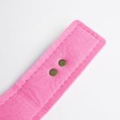 Черно-розовый ошейник с золотистой фурнитурой - Crazy Handmade - купить с доставкой в Волгограде