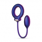 Фиолетовое эрекционное виброкольцо с анальным шариком Eclipse - ONE DC B.V. - в Волгограде купить с доставкой