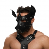 Черная кожаная маска «Собака» - Crazy Handmade - купить с доставкой в Волгограде