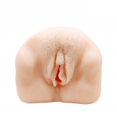 Телесный мастурбатор-вагина с оволосением и вибрацией - Baile - в Волгограде купить с доставкой