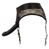 Черный женский страпон Strap-on Set: трусики и насадка - Orion - купить с доставкой в Волгограде