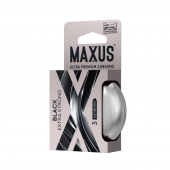 Черные утолщенные презервативы MAXUS Extra Strong с железным кейсом - 3 шт. - Maxus - купить с доставкой в Волгограде