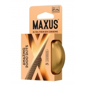 Точечные презервативы MAXUS 2000 Amazing Dots с железным кейсом - 3 шт. - Maxus - купить с доставкой в Волгограде