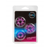 Набор из 3 лиловых эрекционных колец различной формы - Erowoman-Eroman - в Волгограде купить с доставкой