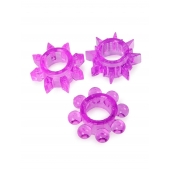 Набор из 3 лиловых эрекционных колец различной формы - Erowoman-Eroman - в Волгограде купить с доставкой