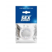 Эрекционное кольцо со стимулирующими шариками сверху и снизу - Sex Expert - в Волгограде купить с доставкой