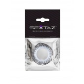 Эластичное эрекционное колечко с черными «ресничками» - Sextaz - в Волгограде купить с доставкой