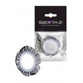 Эластичное эрекционное колечко с черными «ресничками» - Sextaz - в Волгограде купить с доставкой