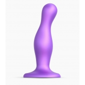 Фиолетовая насадка Strap-On-Me Dildo Plug Curvy size M - Strap-on-me - купить с доставкой в Волгограде