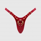 Красный пояс для фиксации насадок Strap-On-Me Leatherette Harness Fabulous - Strap-on-me - купить с доставкой в Волгограде