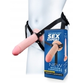 Мужской полый страпон на регулируемых ремешках - 22 см. - Sex Expert - купить с доставкой в Волгограде