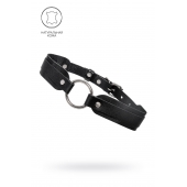 Черный кожаный чокер-ошейник со скруглёнными углами - Pecado - купить с доставкой в Волгограде