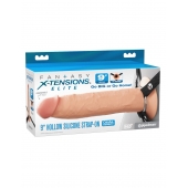 Телесный пустотелый фаллопротез 9’’ Hollow Silicone Strap-On - 24,1 см. - Pipedream - купить с доставкой в Волгограде