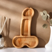 Деревянное блюдо для подачи в форме члена (25 х 16,5 х 1,7 см) - Сима-Ленд - купить с доставкой в Волгограде