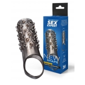 Дымчатая насадка на пенис с выпуклостями - 12 см. - Sex Expert - в Волгограде купить с доставкой