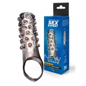 Дымчатая насадка на пенис с выпуклостями - 11 см. - Sex Expert - в Волгограде купить с доставкой