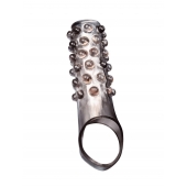 Дымчатая насадка на пенис с выпуклостями - 11 см. - Sex Expert - в Волгограде купить с доставкой