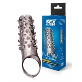 Дымчатая насадка на пенис с шипами и выпуклостями - 12 см. - Sex Expert - в Волгограде купить с доставкой