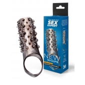 Дымчатая насадка на пенис с шипами и выпуклостями - 12,5 см. - Sex Expert - в Волгограде купить с доставкой