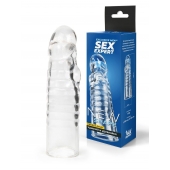 Прозрачная закрытая насадка на член - 15 см. - Sex Expert - в Волгограде купить с доставкой