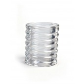 Прозрачная сквозная насадка на пенис с ребрышками - Sex Expert - в Волгограде купить с доставкой