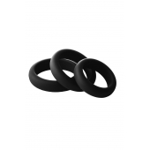 Набор из 3 черных эрекционных колец Smooth Silicone Cockring Pack - Dream Toys - в Волгограде купить с доставкой