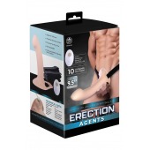Телесный полый страпон с вибрацией Erection Agents - 24,1 см. - NMC - купить с доставкой в Волгограде
