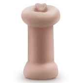 Телесный люминесцентный двусторонний мастурбатор Tasha - Blush Novelties - в Волгограде купить с доставкой