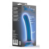 Синяя насадка с гладкой поверхностью Surrender 5.75 Inch Intermediate Pegging Dildo - 14,6 см. - Blush Novelties - купить с доставкой в Волгограде