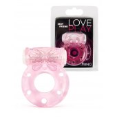 Розовое эрекционное виброкольцо с бабочкой - 1137 - в Волгограде купить с доставкой