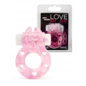 Розовое эрекционное виброкольцо в форме зайчика - 1137 - в Волгограде купить с доставкой