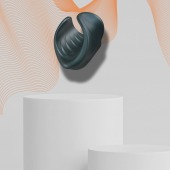 Серый сквозной мастурбатор с вибрацией Manwan Starter - Manwan - в Волгограде купить с доставкой