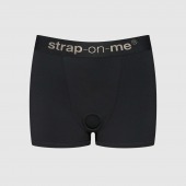 Черные трусики-боксеры для фиксации насадок Strap-on-me Harness Lingerie Allure - size XS - Strap-on-me - купить с доставкой в Волгограде