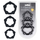 Набор из 3 эрекционных колец Beaded Silicone Cockring Set - Shots Media BV - в Волгограде купить с доставкой