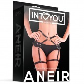 Черные стрепы на бёдра Aneir - Intoyou - купить с доставкой в Волгограде